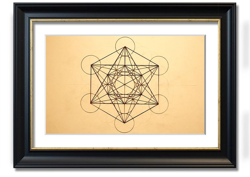 Architects Cube framed print showcasing a unique architectural design in a stylish frame, ready to hang.