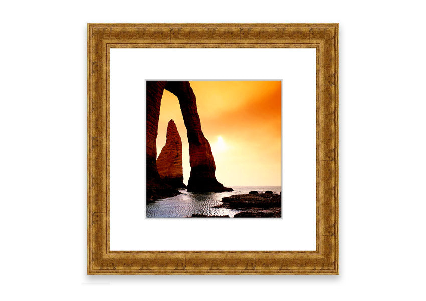 A beautifully framed Architectural Ocean print showcasing serene ocean waves, available in various frame colors.