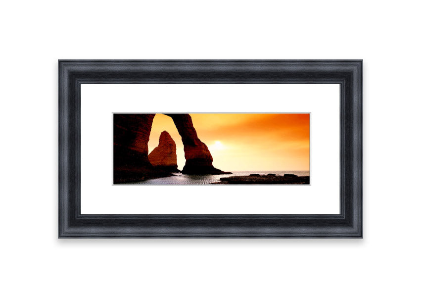 A beautifully framed Architectural Ocean print showcasing serene ocean waves, available in various frame colors.