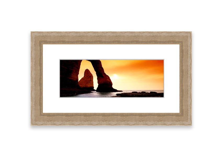 A beautifully framed Architectural Ocean print showcasing serene ocean waves, available in various frame colors.