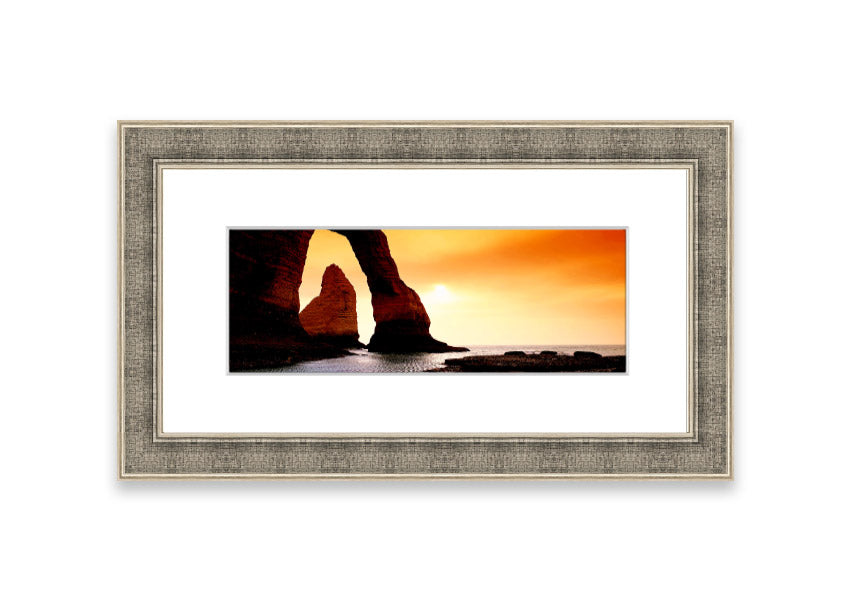 A beautifully framed Architectural Ocean print showcasing serene ocean waves, available in various frame colors.