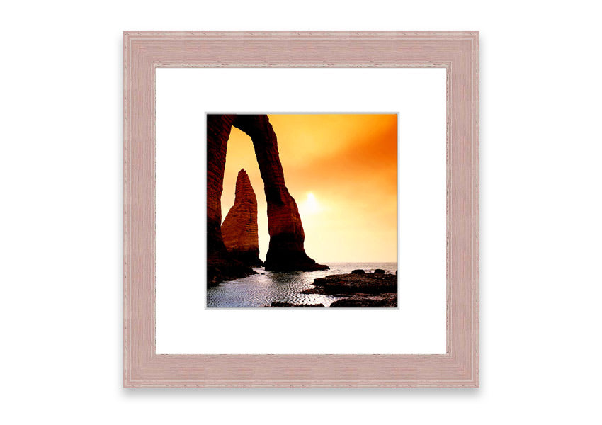 A beautifully framed Architectural Ocean print showcasing serene ocean waves, available in various frame colors.