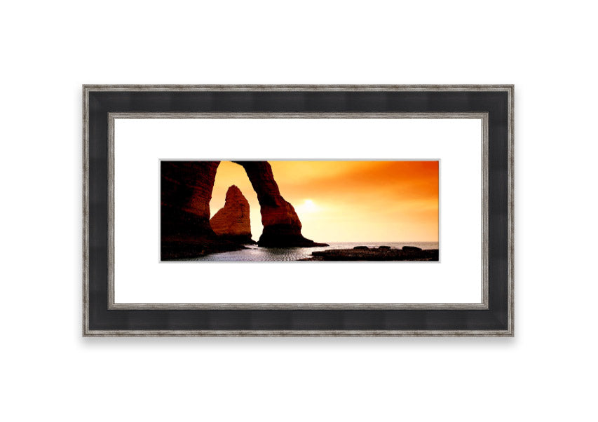 A beautifully framed Architectural Ocean print showcasing serene ocean waves, available in various frame colors.