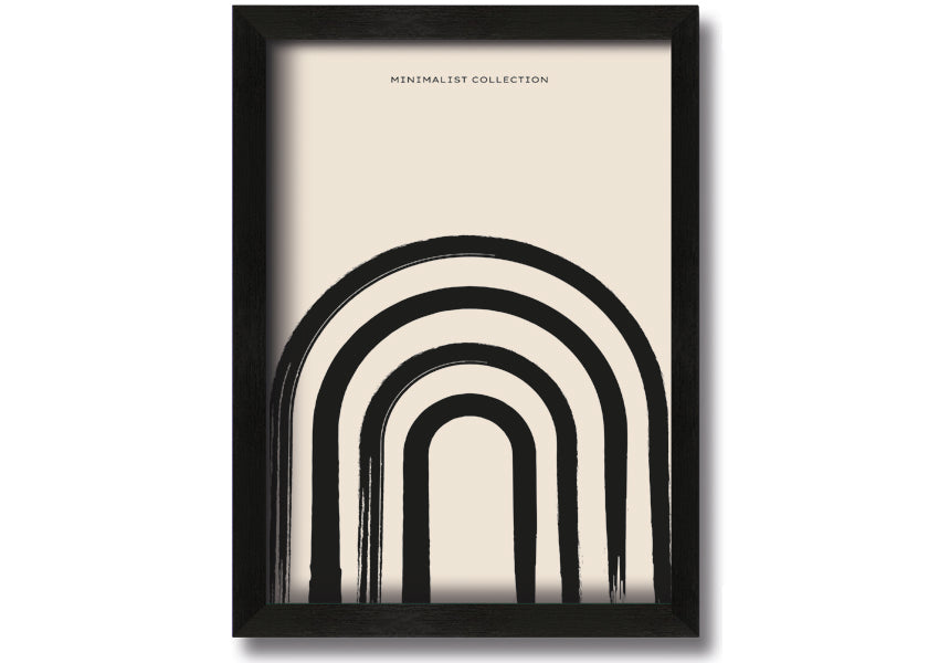 Archway Black framed print showcasing elegant design, available in various frame colours, ready to hang.