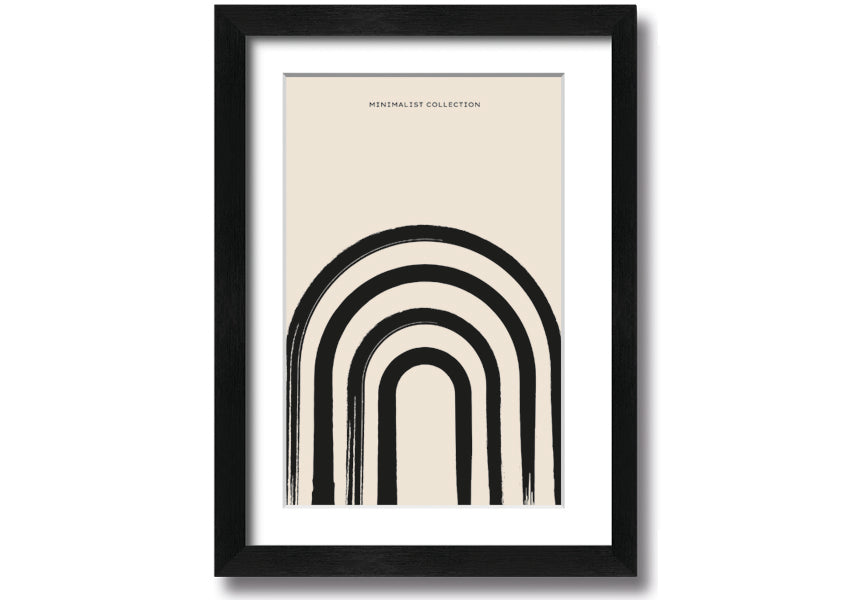 Archway Black framed print showcasing elegant design, available in various frame colours, ready to hang.