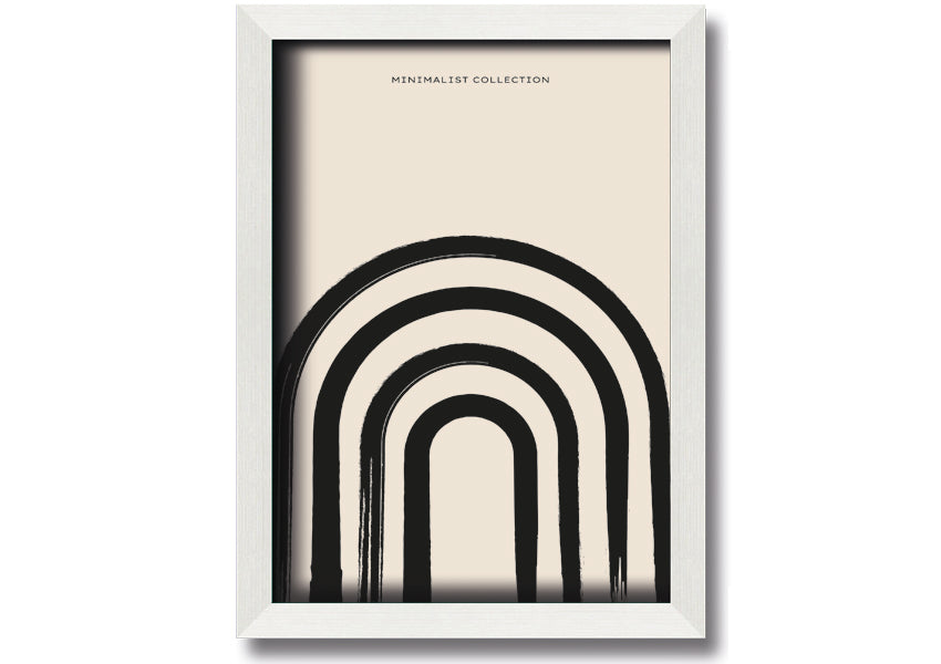 Archway Black framed print showcasing elegant design, available in various frame colours, ready to hang.