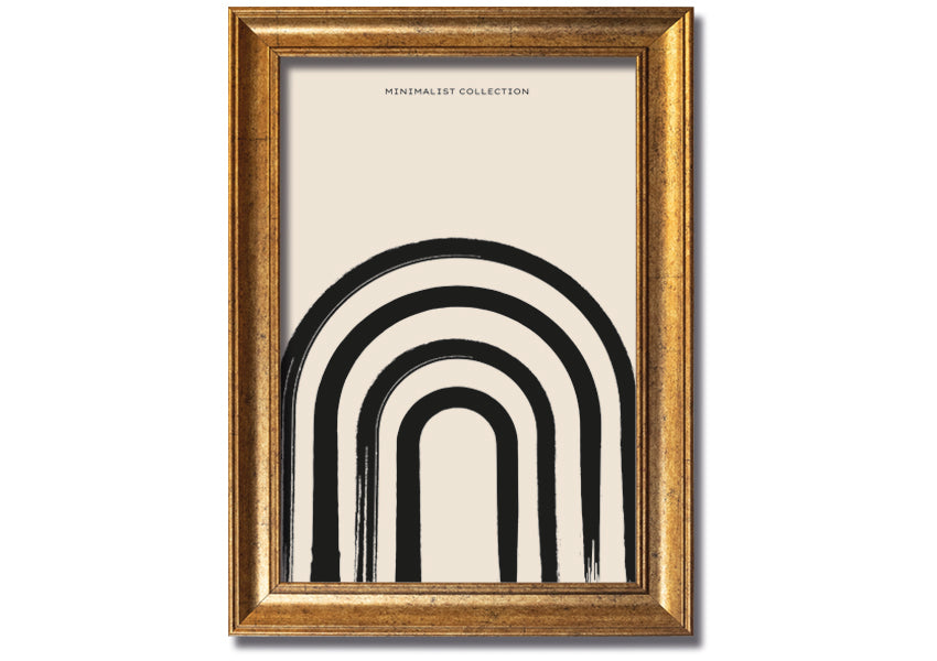 Archway Black framed print showcasing elegant design, available in various frame colours, ready to hang.