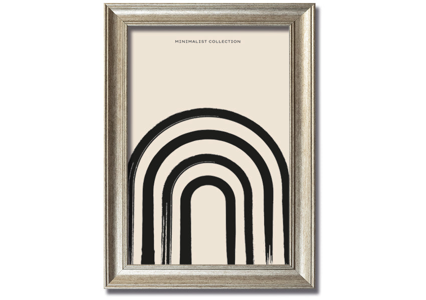 Archway Black framed print showcasing elegant design, available in various frame colours, ready to hang.