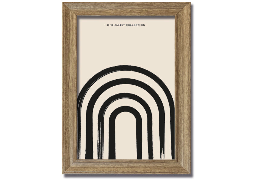 Archway Black framed print showcasing elegant design, available in various frame colours, ready to hang.