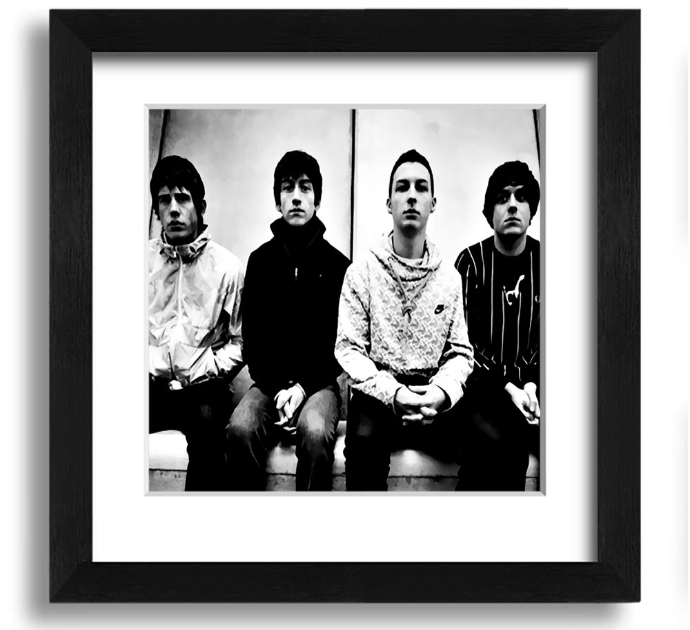 Arctic Monkeys Square Framed Print in various frame colours, showcasing the band's iconic artwork.