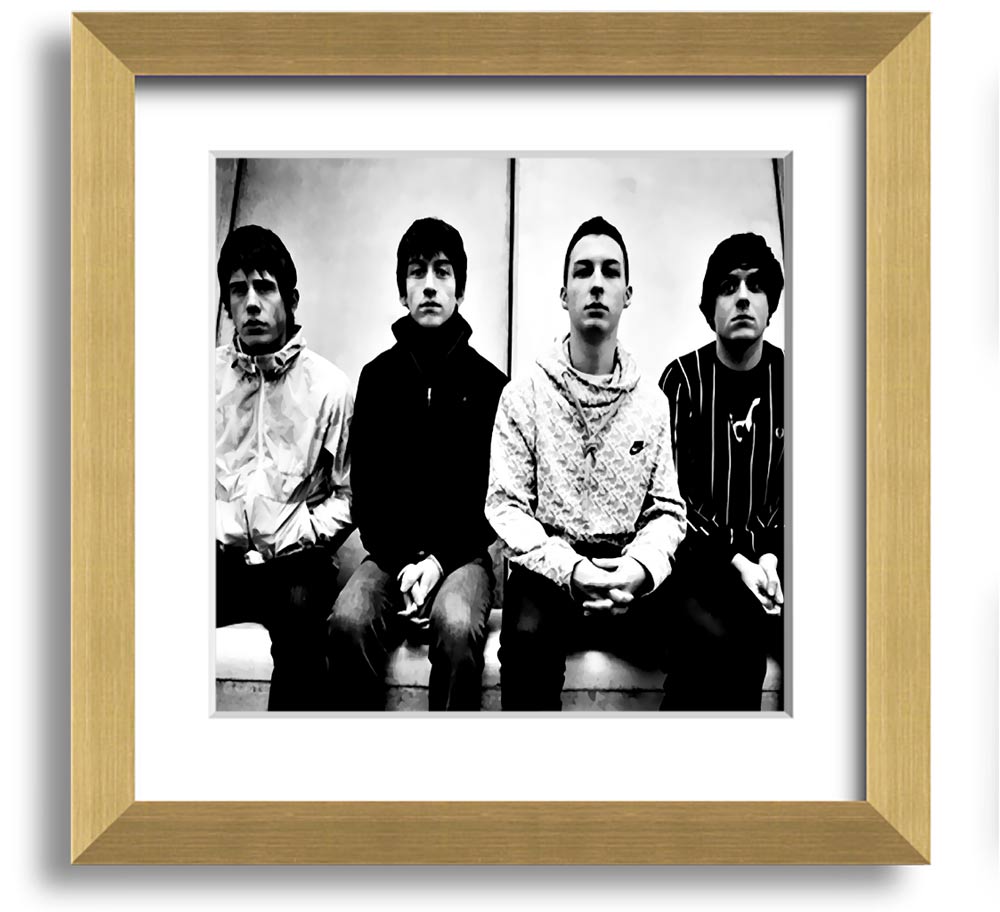 Arctic Monkeys Square Framed Print in various frame colours, showcasing the band's iconic artwork.