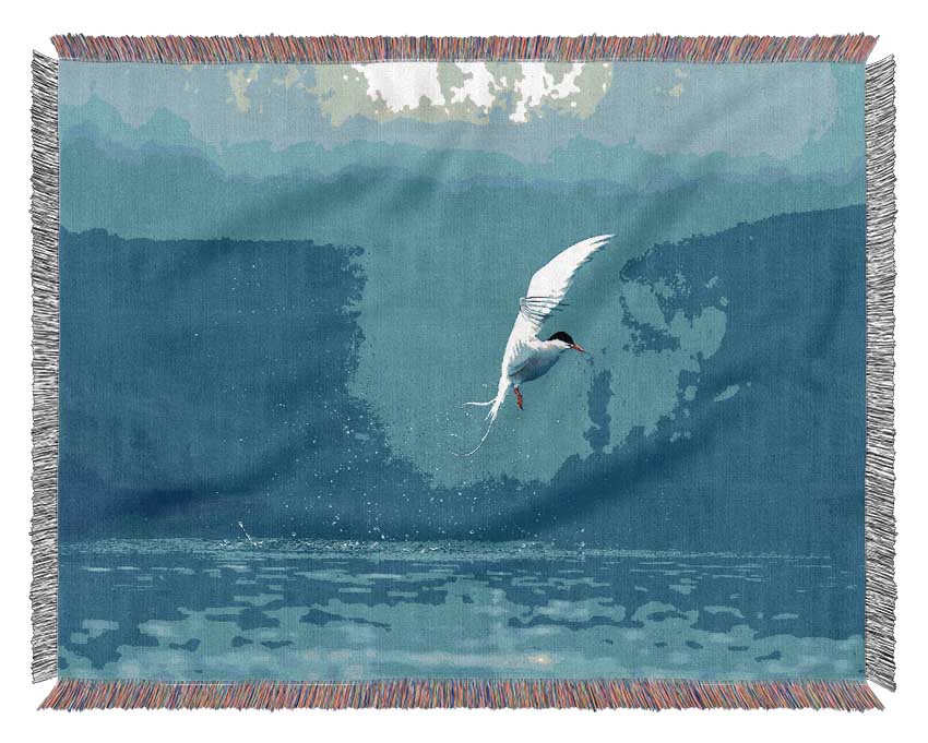 A luxurious Arctic Tern throw blanket made from 100% cotton, featuring a thermal weave design in a neutral color, perfect for enhancing home decor.