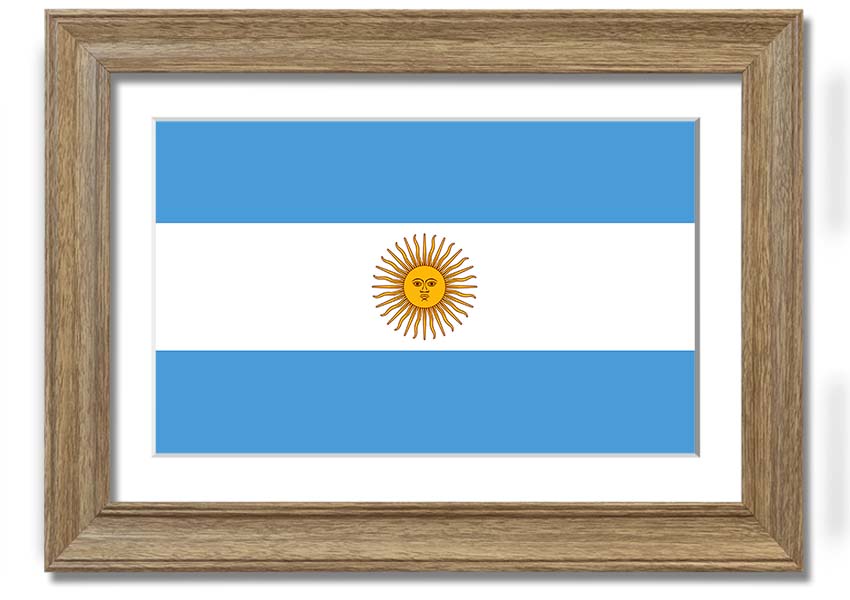 Argentina 1 framed print showcasing vibrant colors and intricate details, available in various frame colors.