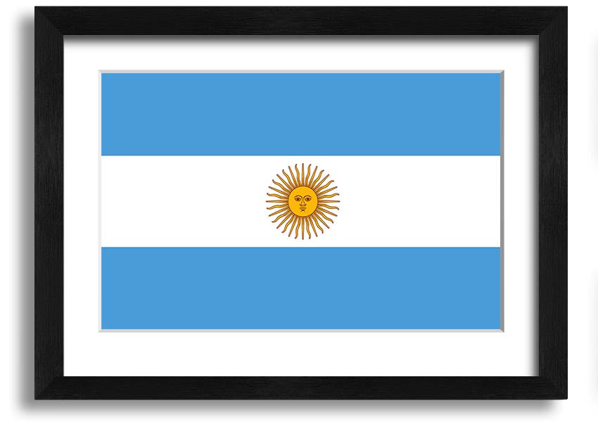 Argentina 1 framed print showcasing vibrant colors and intricate details, available in various frame colors.