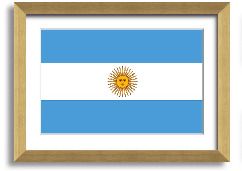 Argentina 1 framed print showcasing vibrant colors and intricate details, available in various frame colors.