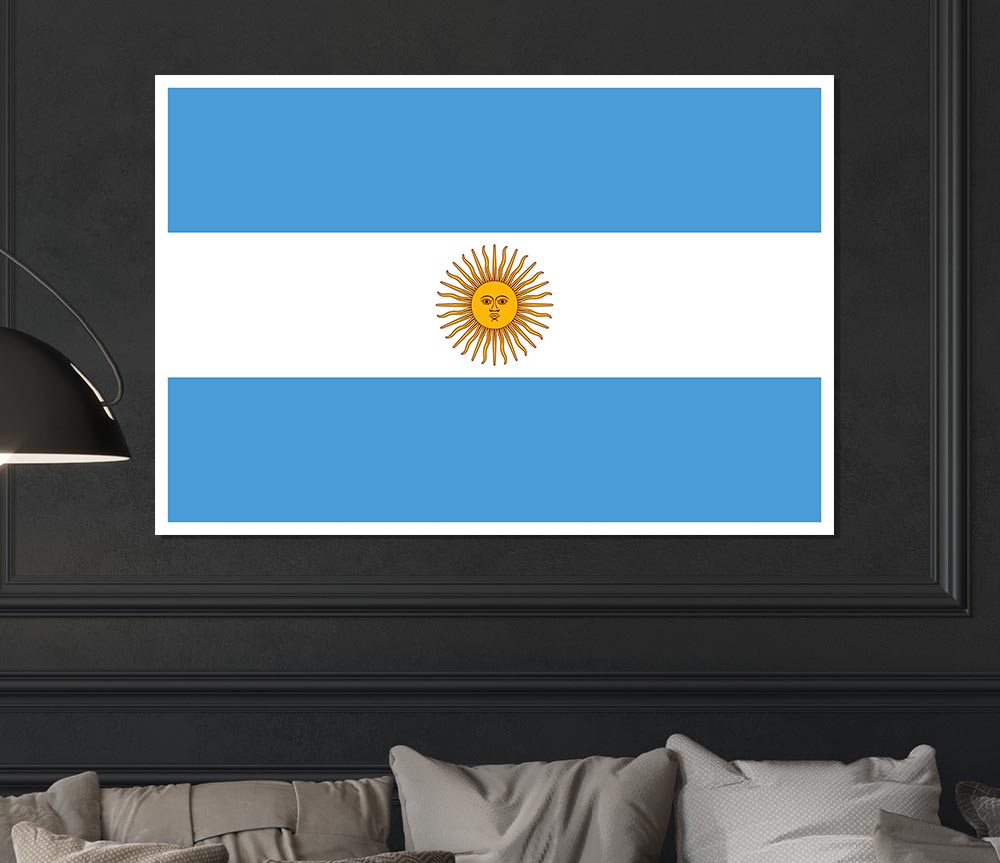 Argentina 1 poster printed on high-quality canvas, showcasing vibrant colors and intricate details, ready for display or framing.