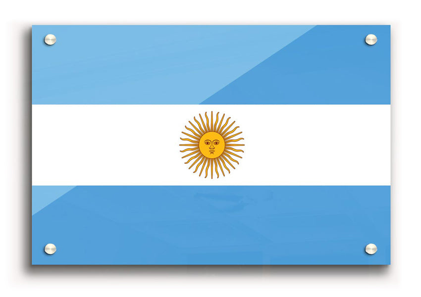 Argentina 1 acrylic print on 5mm thick acrylic glass, showcasing vibrant colors and modern design, ready to hang on the wall.