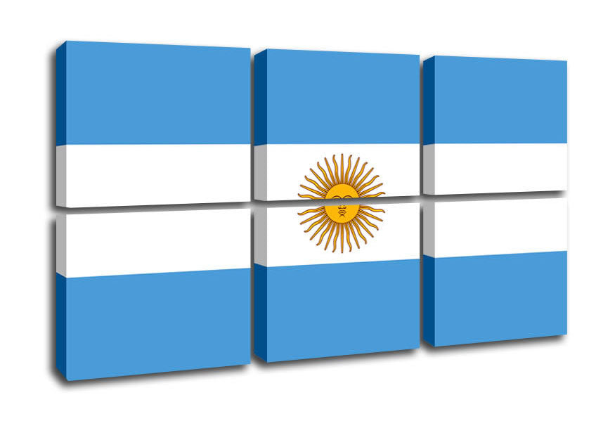 Argentina 1 canvas art printed on coated polyester, mounted on a 44mm box frame, ready to hang.