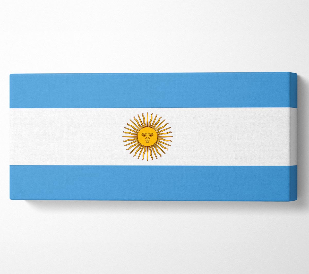 Argentina 1 canvas art printed on coated polyester, mounted on a 44mm box frame, ready to hang.