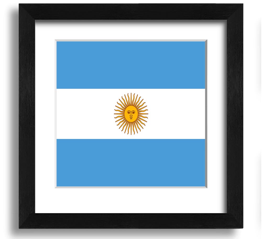 Argentina 1 Square Framed Print in multiple frame colours, showcasing elegant design and craftsmanship.