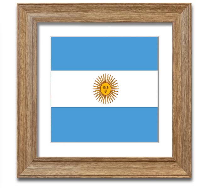 Argentina 1 Square Framed Print in multiple frame colours, showcasing elegant design and craftsmanship.