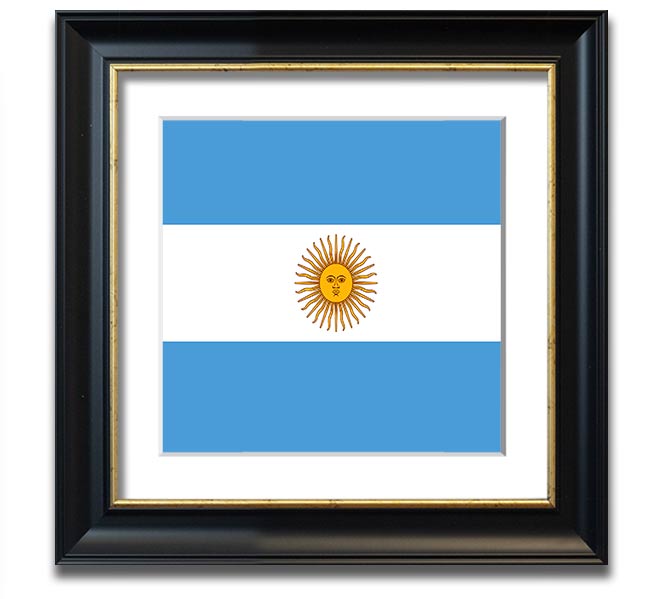 Argentina 1 Square Framed Print in multiple frame colours, showcasing elegant design and craftsmanship.