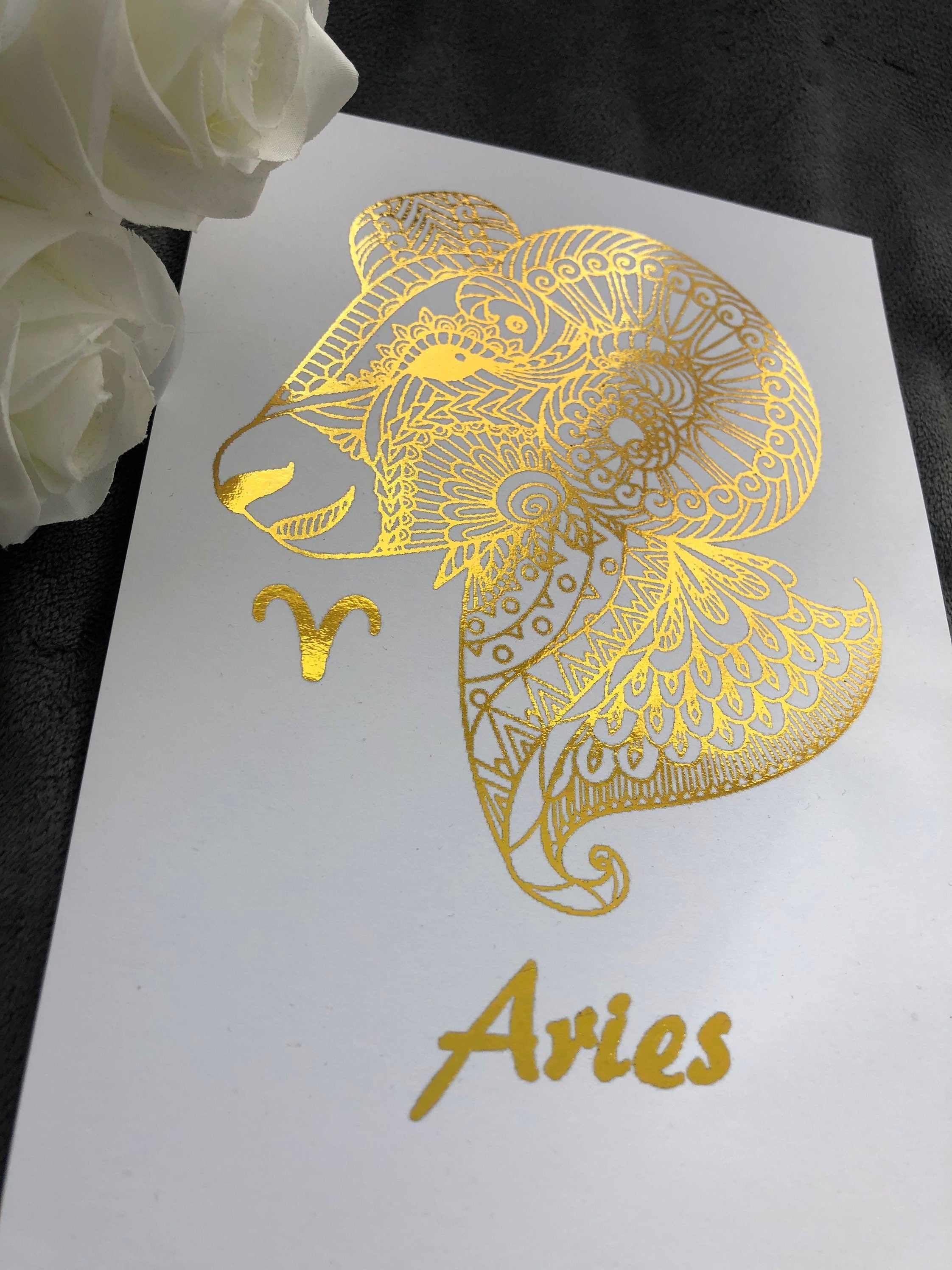 Aries Star Sign Foil Print featuring bold design and elegant foil accents, perfect for home decor.