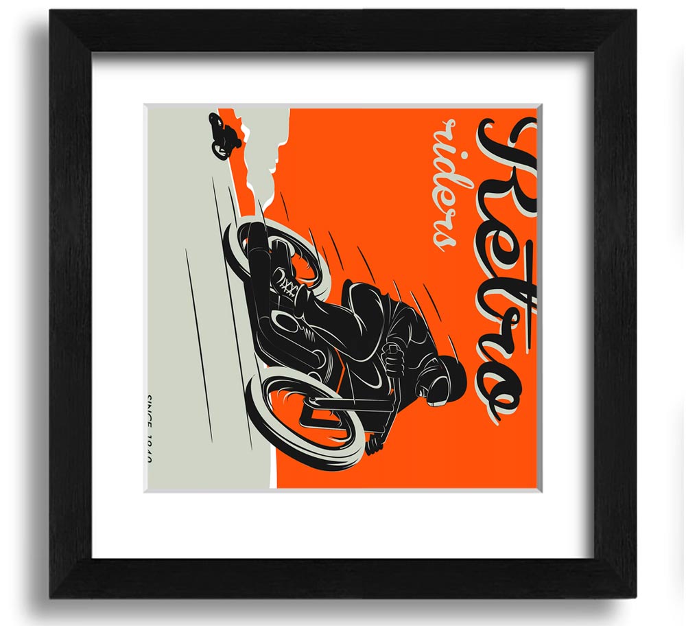 Arizona Riders Square Framed Print showcasing vibrant colors and a riding theme, elegantly framed and ready to hang.