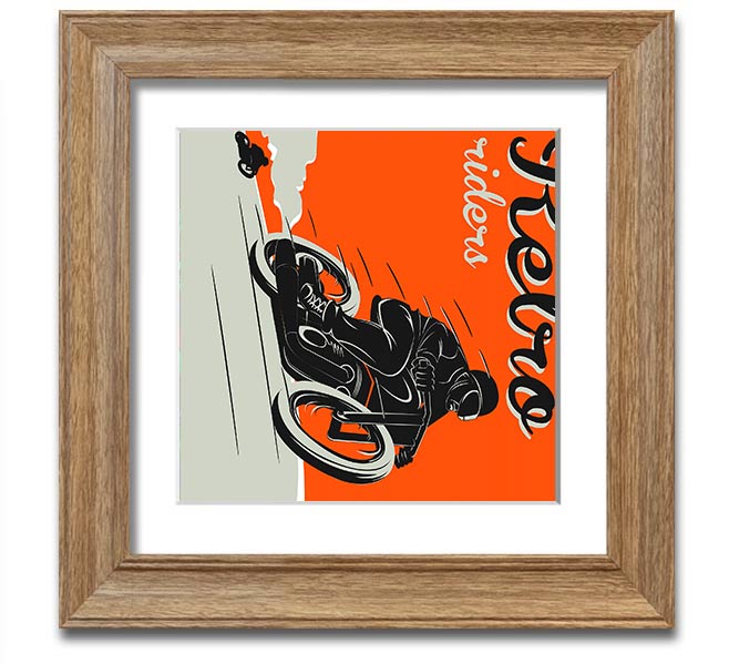 Arizona Riders Square Framed Print showcasing vibrant colors and a riding theme, elegantly framed and ready to hang.