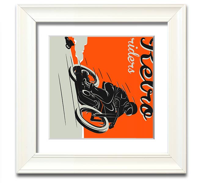 Arizona Riders Square Framed Print showcasing vibrant colors and a riding theme, elegantly framed and ready to hang.