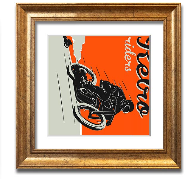 Arizona Riders Square Framed Print showcasing vibrant colors and a riding theme, elegantly framed and ready to hang.