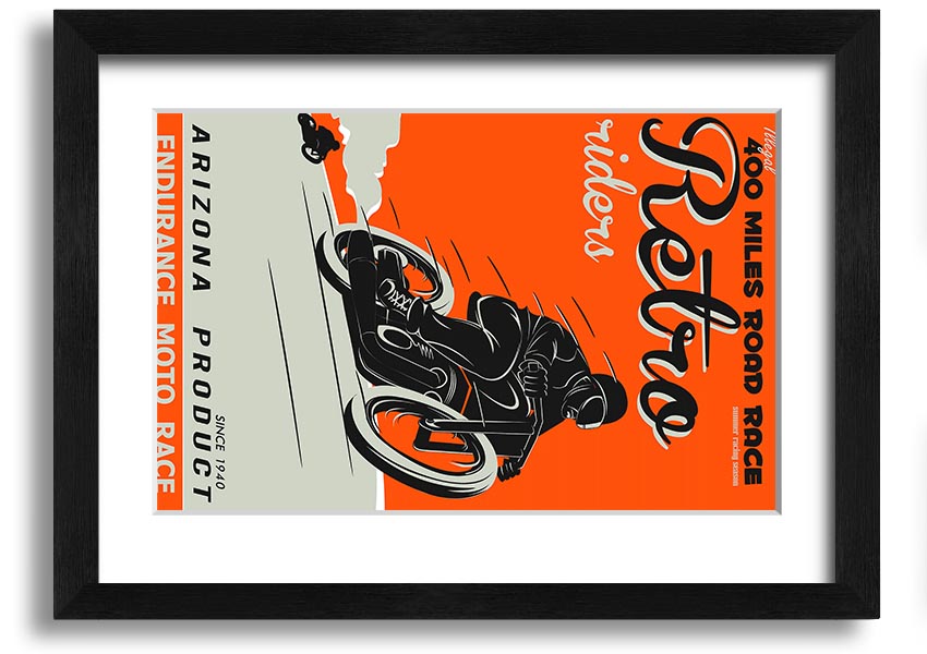 Arizona Riders framed print showcasing vibrant colors and intricate details, available in various frame colors.