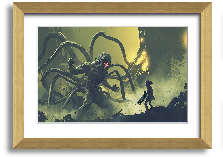 Framed print of Arms Of A Terror Man, showcasing intricate details and available in various frame colors.