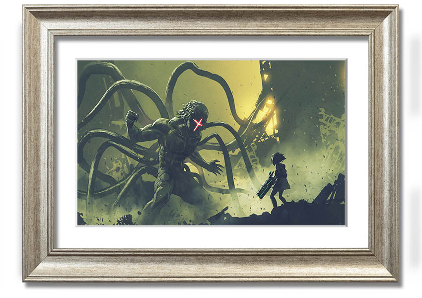 Framed print of Arms Of A Terror Man, showcasing intricate details and available in various frame colors.