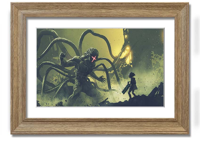 Framed print of Arms Of A Terror Man, showcasing intricate details and available in various frame colors.