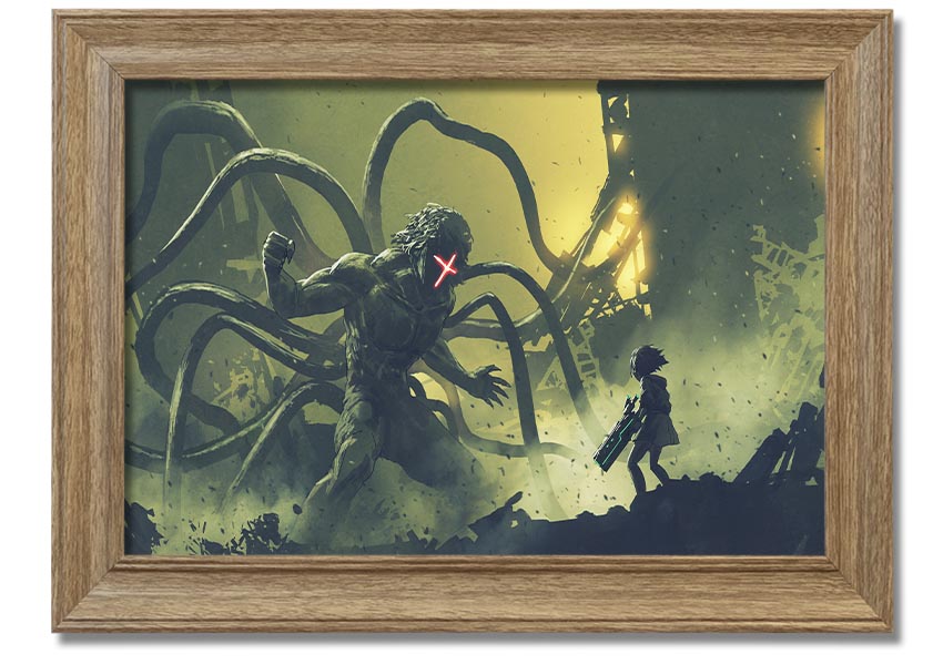 Framed print of Arms Of A Terror Man, showcasing intricate details and available in various frame colors.