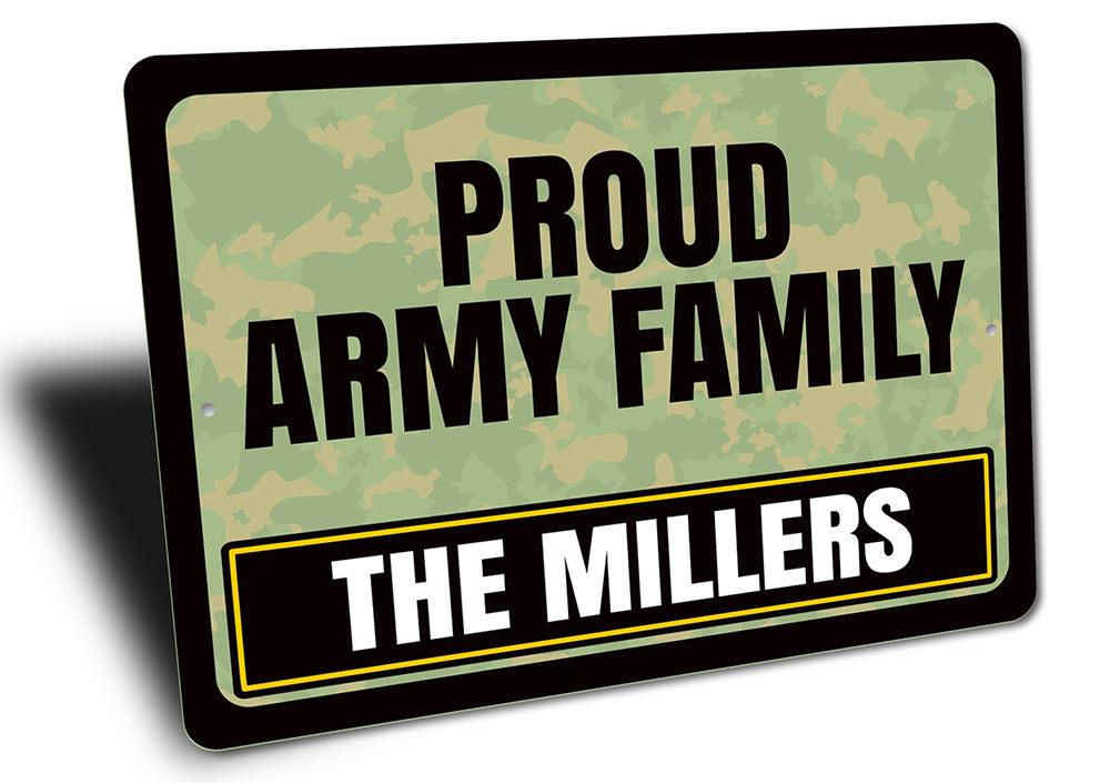 Customizable Army Sign made of high-quality aluminum, featuring pre-drilled holes for easy mounting, perfect for home decor.