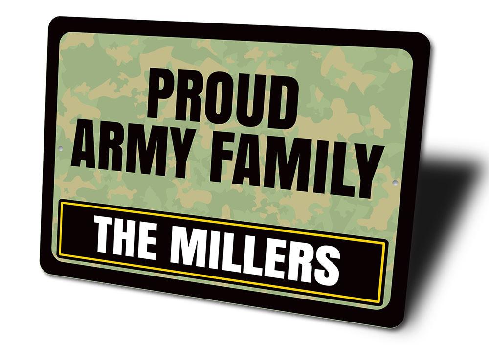 Customizable Army Sign made of high-quality aluminum, featuring pre-drilled holes for easy mounting, perfect for home decor.