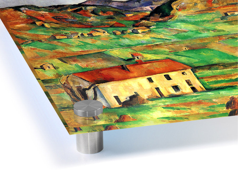 Acrylic print of 'Around Gardanne' by Cezanne, showcasing vibrant colors and intricate details on 5mm thick acrylic glass.