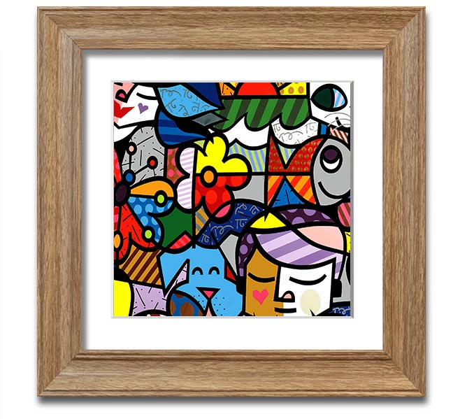 Art 15 Square Framed Print in various frame colours, showcasing a stylish design, ready to hang.