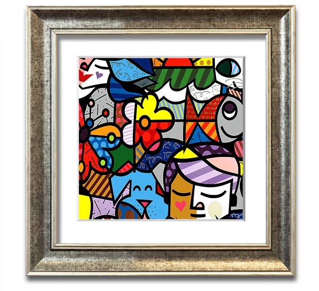 Art 15 Square Framed Print in various frame colours, showcasing a stylish design, ready to hang.