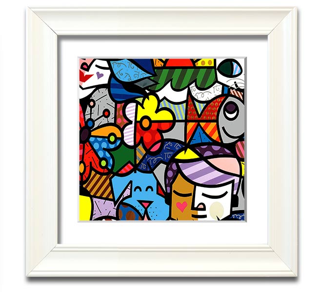 Art 15 Square Framed Print in various frame colours, showcasing a stylish design, ready to hang.