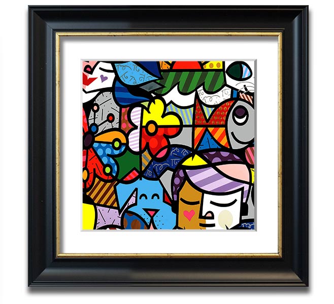 Art 15 Square Framed Print in various frame colours, showcasing a stylish design, ready to hang.