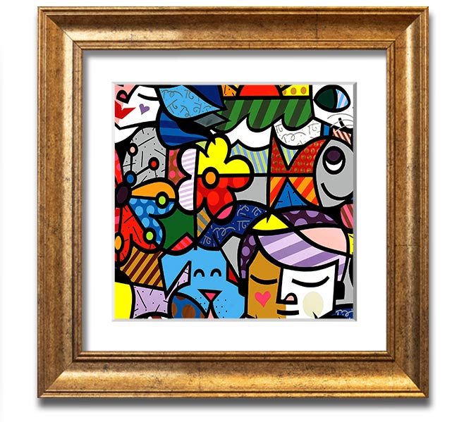 Art 15 Square Framed Print in various frame colours, showcasing a stylish design, ready to hang.