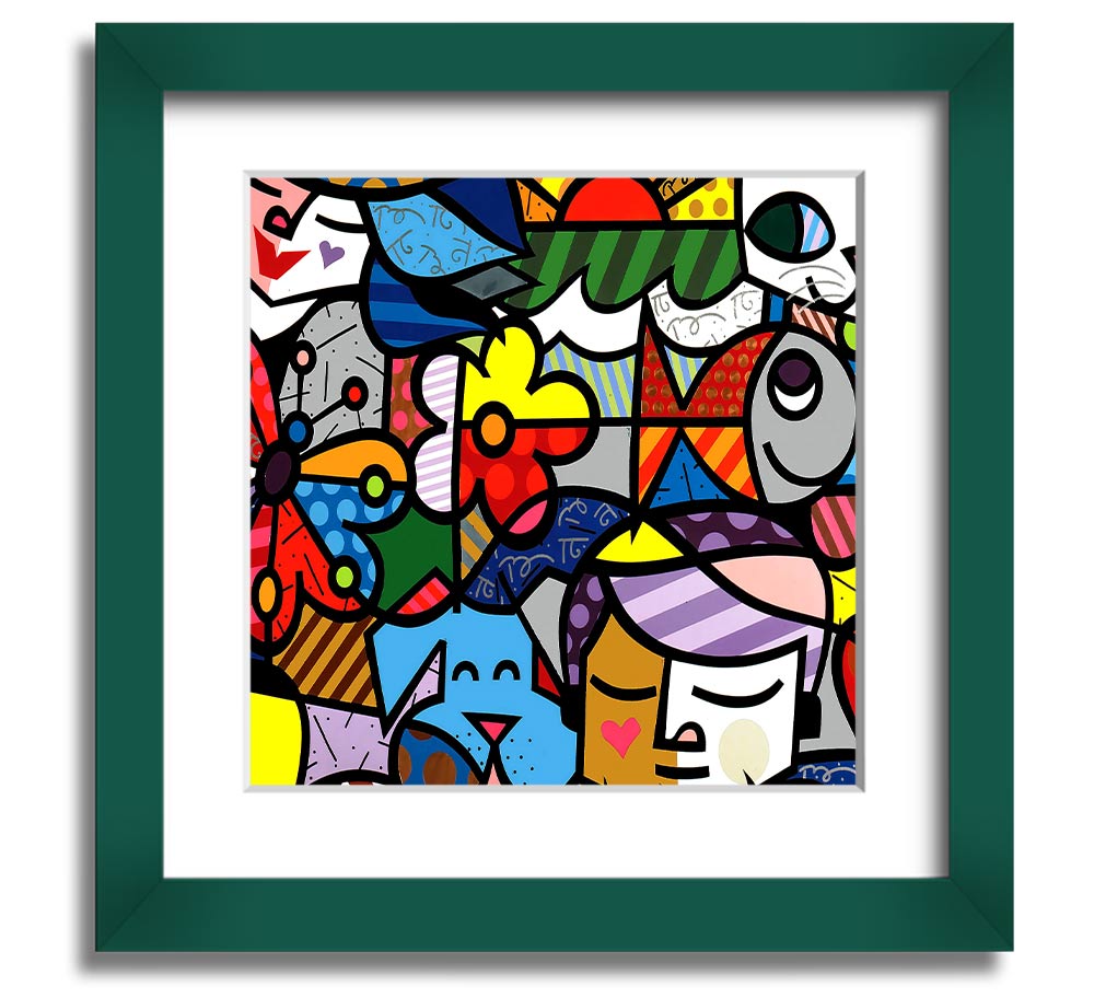 Art 15 Square Framed Print in various frame colours, showcasing a stylish design, ready to hang.