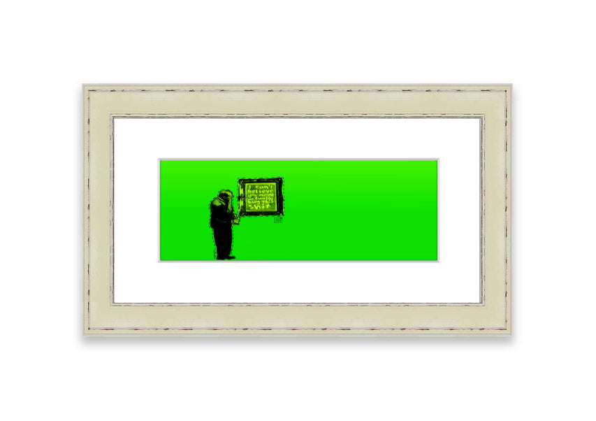 Art Auction Green framed print in various frame colors, handmade in the UK, ready to hang.