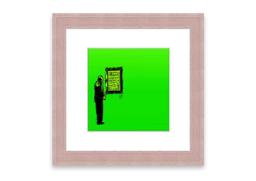 Art Auction Green framed print in various frame colors, handmade in the UK, ready to hang.