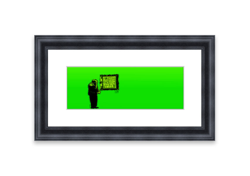 Art Auction Green framed print in various frame colors, handmade in the UK, ready to hang.