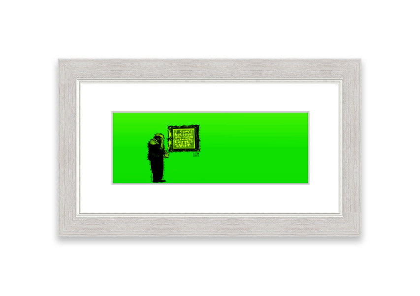 Art Auction Green framed print in various frame colors, handmade in the UK, ready to hang.