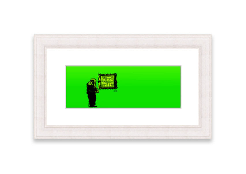 Art Auction Green framed print in various frame colors, handmade in the UK, ready to hang.